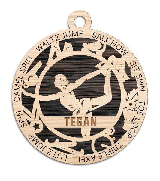 Custom Engraved Figure Skating Ornament