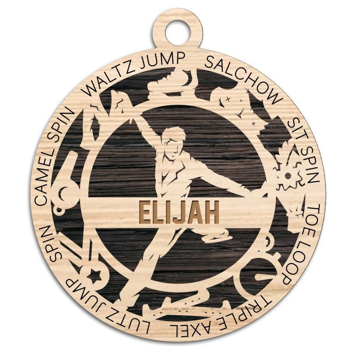 Custom Engraved Figure Skating Ornament