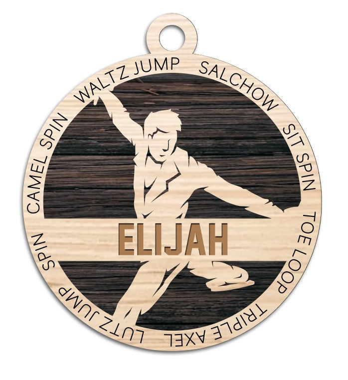 Custom Engraved Figure Skating Ornament