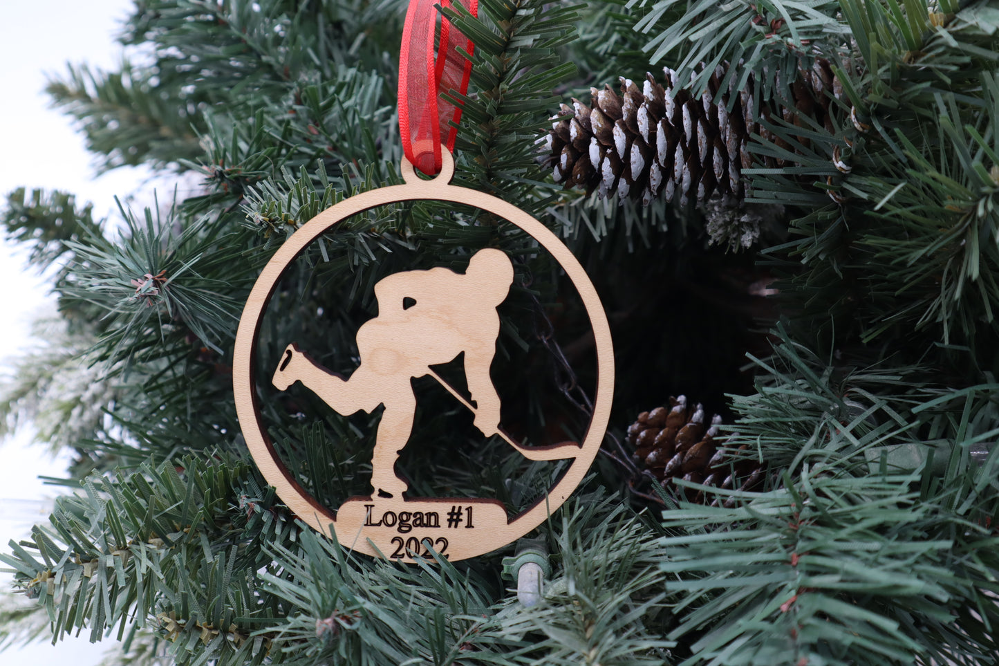 Custom Engraved Hockey Ornament